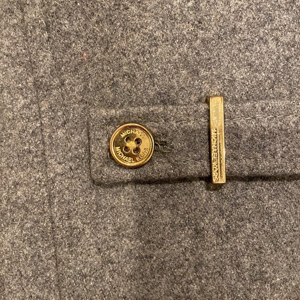 Michael Kors grey pea coat - Picture 3 of 4